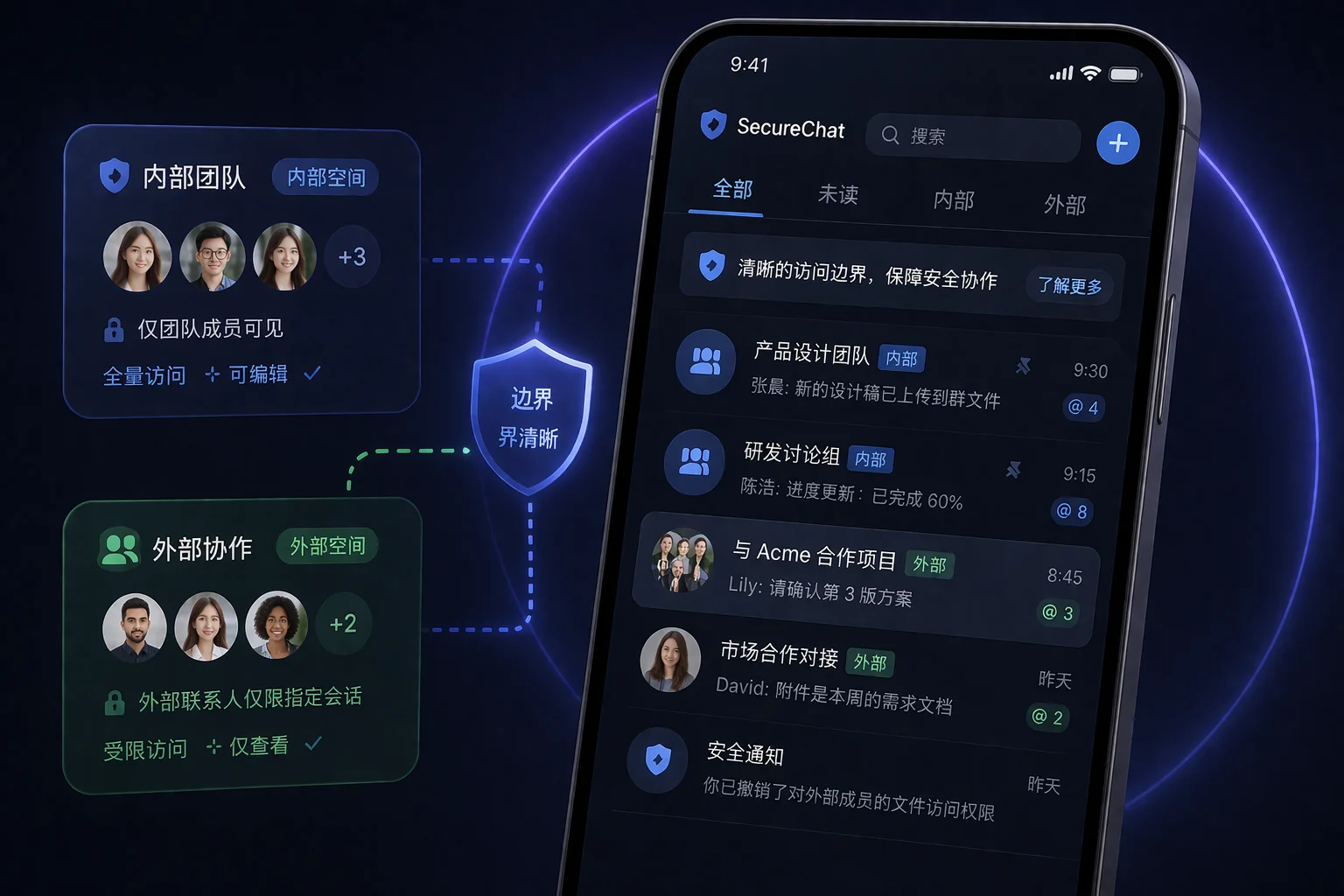 SafeW 私有化部署与多端同步示意